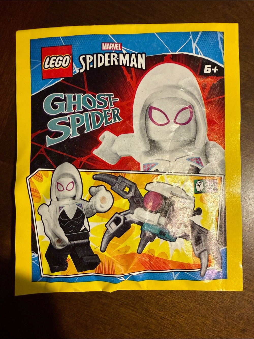 Unopened LEGO Ghost-Spider Minifigure with White Hood and Pink Eye Accents *NEW*